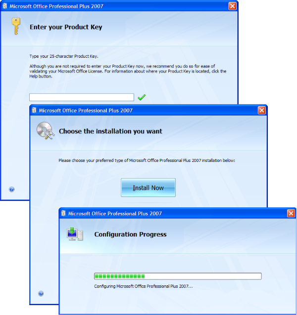 microsoft office 2007 change license key